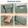 Rocking Chair Upholstered Padded Seat,Reading Chair with High Backrest,Tufted-Button Wingback Armchair for Bedroom, Dressing Room, Home Office - 4 of 4