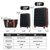 Lightweight ABS Luggage Set with TSA Lock 360° Spinner Wheels and Travel Bag for Vacation 20" 28",Black - Cuddlewood - 4 of 4