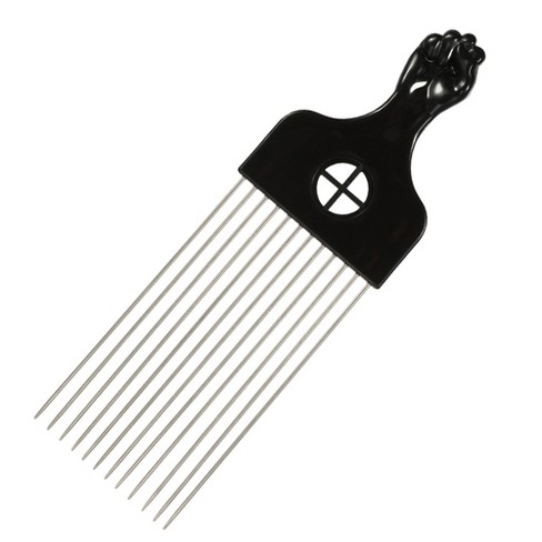 Unique Bargains Metal African Hair Picks Comb 8.7