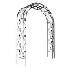 Wooakway Garden Arch Steel Arbor Wedding Garden Decoration Climbing Plants - 4 of 4