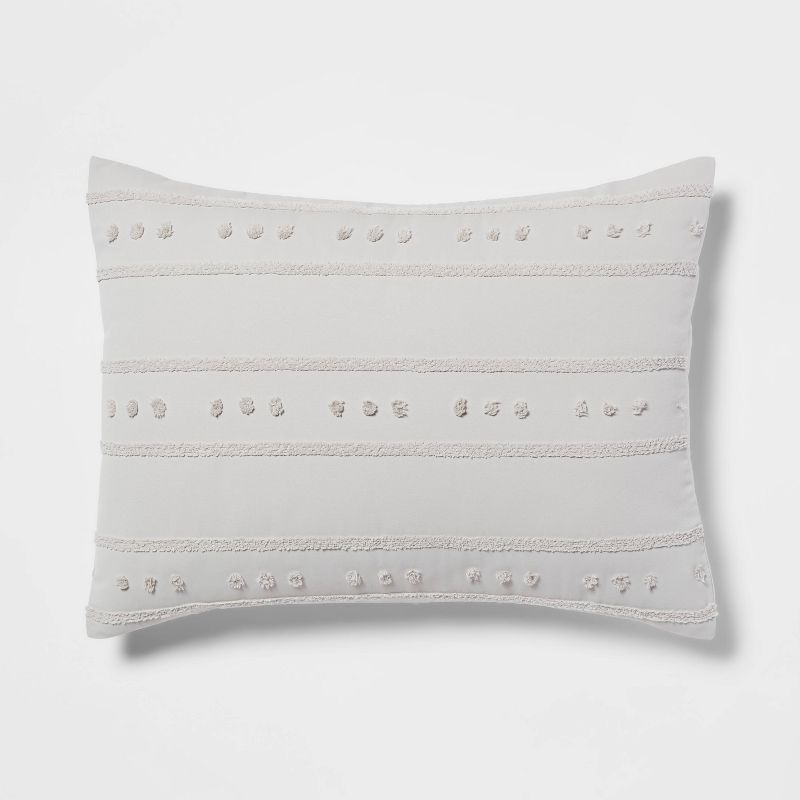 Clipped Stripe Poms Comforter Bedding Set - Threshold™, 5 of 11