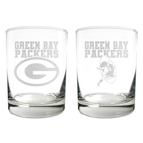 Nfl Green Bay Packers Rocks Glass Set - 2pc : Target