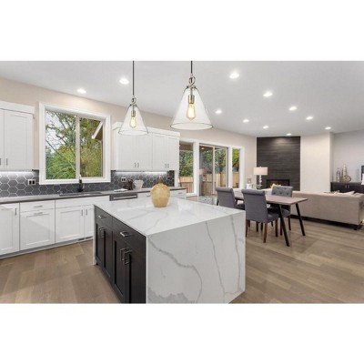 Harper Transitional Polished Nickel Glass Pendant Light