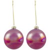 Northlight Shiny Glass Ball Christmas Ornaments - 3" (80mm) - Pink, Purple and Peach  - 6ct - 3 of 4