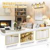 Whizmax Bathroom Light Fixture, 5 Brushed Gold Vanity Lamps, Crystal Glass, Dimmable, Suitable for Bathroom Hallway Kitchen Bedroom Living Room - 4 of 4