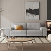 84-inch Modern 3-Seater Sofa, Chenille Fabric Deep Seat Couch with Adjustable Armrests & Plush Backrest, Sofa for Bedroom, Easy Assembly - 2 of 4