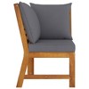 vidaXL 3 Piece Patio Lounge Set with Dark Gray Cushion Solid Acacia Wood - 4 of 4
