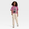Girls' Wednesday Addams Oversized Short Sleeve Graphic T-Shirt - Maroon - 4 of 4