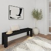 Plank+Beam Modern Dining Bench, Solid Wood Bench for Dining Table, 60", Pecan Wirebrush - 4 of 4