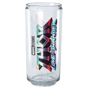 Marvel: Thor: Love and Thunder Metallic Theme Tritan Can Shaped Drinking Cup - 1 of 3