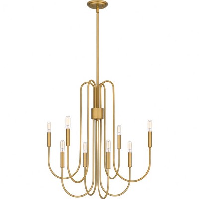 Quoizel Lighting Cabry 8 - Light Chandelier in  Brushed Weathered Brass