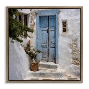 Stupell Industries Blue Greek Door, 18" x 18" - 1 of 4