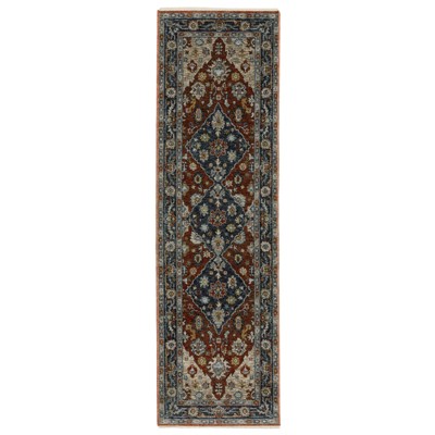 Oriental Weavers Aberdeen 1143H Rust/ Blue Indoor Area Rug - 2'3" x 7'6"
