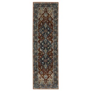 Oriental Weavers Aberdeen 1143H Rust/ Blue Indoor Area Rug - 2'3" x 7'6" - 1 of 4
