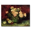 Trademark Fine Art -Vincent van Gogh 'Peonies and Roses' Canvas Art - 2 of 2