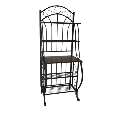 Valencia Baker Rack Storage Unit Metal/Black - Boraam Industries