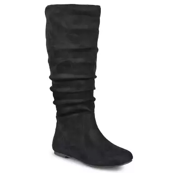 Journee Collection Womens Rebecca-02 Round Toe Riding Boots Black 8 ...