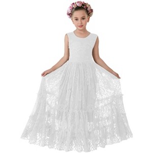 2Bunnies Rose All-Lace Zip Back Flower Girl Dress - 1 of 4