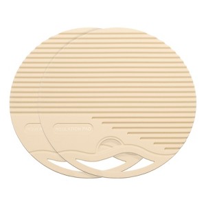 Unique Bargains Round Heat Resistant Non-Slip Silicone Trivet Mat for Pots Coasters 2 Pcs - 1 of 3