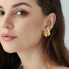 14K gold plated chunky alloy stud earrings for women trendy statement earring for jewelry gifs - 4 of 4