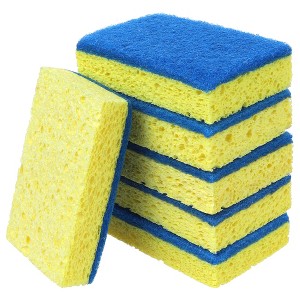 REGALWOVEN Dual-Sided Scratch-Free Strong Water Absorption Versatile Cleaning Sponge 6 Pcs - 1 of 4