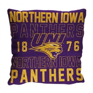 NCAA Northern Iowa Panthers Stacked Woven Pillow - 1 of 3