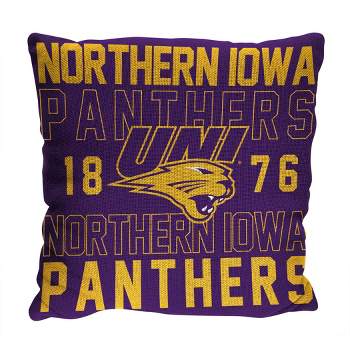 NCAA Northern Iowa Panthers Stacked Woven Pillow