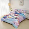 Boersma Unicorn Bedding Set, Pink Unicorn Rainbow Comforter Set, Bedroom Decor With 2 Pillowcases For All Season - 4 of 4