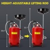 20 Gallon Waste Oil Drain Tank, Portable Air Operated Drainer with Adjustable Funnel Height, 15'' Bowl, Wheels & Toolbox for Fluid Transfer - 3 of 4