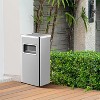 8 Gallon Stainless Steel Commercial Trash Can w/ Ashtray, Outdoor/Indoor Waste Bin w/ Removable Bucket (Silver) - 4 of 4