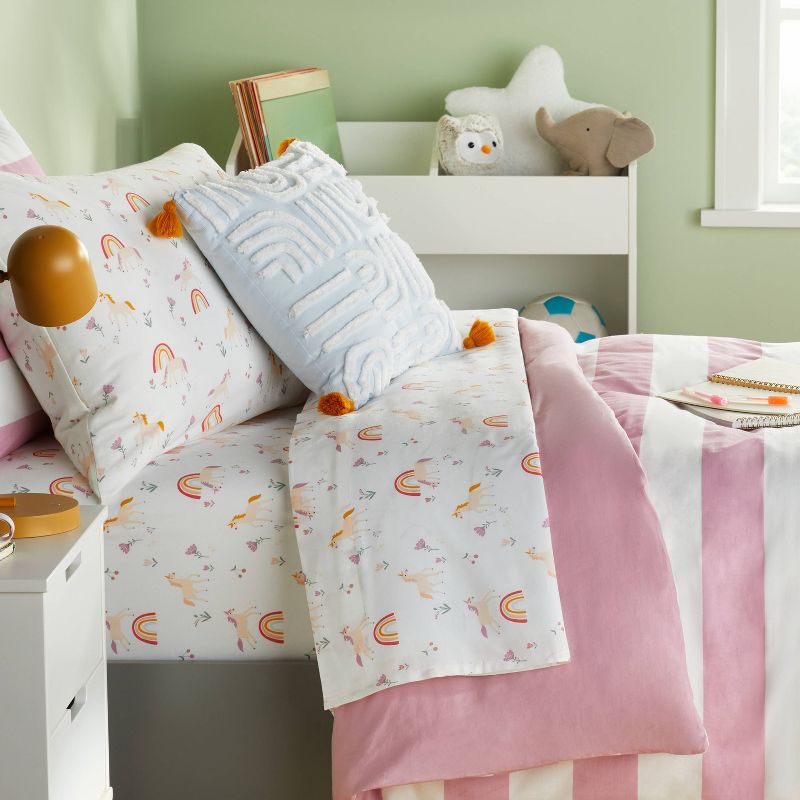 Unicorn Cotton Kids' Sheet Set - Pillowfort™, 3 of 9