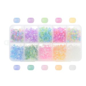 Unique Bargains 4mm Round Glass Beads for Bracelets for Making Bracelet Making DIY Crafts Assorted Color - 1 of 4