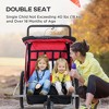 VYNXARIA Three-Wheel Bike Trailer for Kids Bicycle Cart for Two Children with 2 Security Harnesses & Storage - 4 of 4