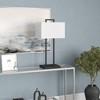 Hudson and Canal 28" Tall Table Lamp with Rectangle Fabric Shade - 4 of 4
