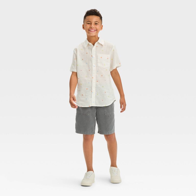 Boys' Washed Woven Shorts with Drawstring - art class™, 4 of 5