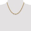 Black Bow Jewelry 4.75mm 14k Gold Tri-Color Solid Fancy Pave Anchor Chain Necklace - 3 of 4