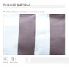 Vynxaria 10' x 8' Retractable Awning - Sunshade Shelter with Manual Crank - Coffee Stripes - 4 of 4