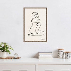 Amanti Art Lady Line Drawing I Framed Wall Art Print - 1 of 4