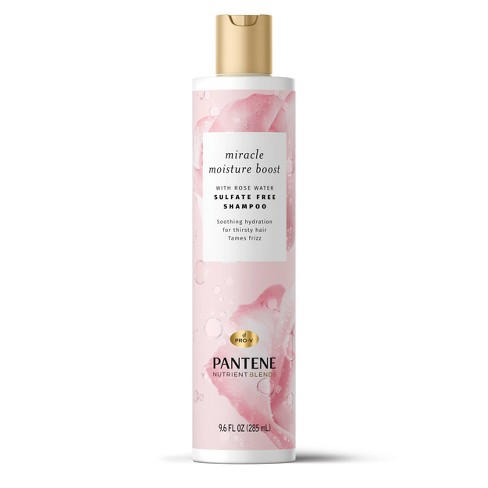 Pantene Nutrient Blends Sulfate Free Miracle Moisture Rose Water Shampoo -  9.6 Fl Oz : Target