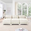 Christopher Knight Home Zona 105.9" Chenille Upholstered 3 Seat Sectional Sofa with Three Ottomans - 2 of 4
