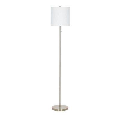 56.5" Metal Stick Floor Lamp (Includes LED Light Bulb) Silver - Cresswell Lighting