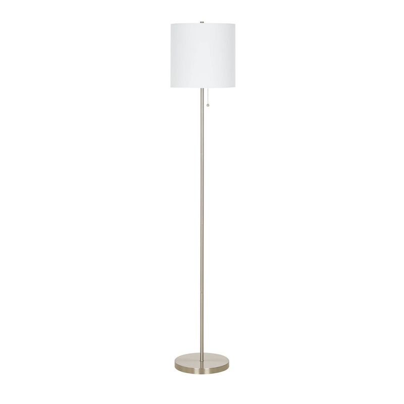 56.5&#34; Metal Stick Floor Lamp (Includes LED Light Bulb) Silver - Cresswell Lighting, 1 of 8