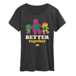 Women's - Mattel - Barney Baby Bop and B.J. Better Together Short Sleeve Graphic T-Shirt - 1 of 4