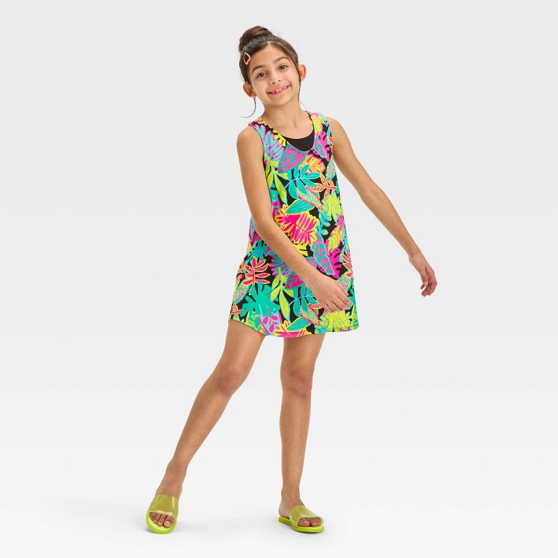 Girls&#39; Floral Printed Cover Up Dress - Cat &#38; Jack&#8482;, 3 of 4
