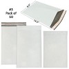 UOFFICE 50 Poly Bubble Mailer Bags 8.5x14.5" #3 Envelopes White Self-Sealing - image 2 of 4