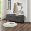 NicBex Storage Bench Upholstered Tufted Button with Spindle Wooden Legs for Bedroom and Entryway - 3 of 4