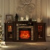Fredees 59'' Electric Fireplace TV Stand with Remote & LED Lights - 3 of 4