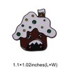 Unique Bargains Christmas Brooches Series Alloy Dripping Wax White Red 0.87"x1.02" 1 Pcs - 3 of 4
