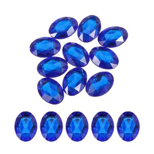 Unique Bargains Acrylic Flat Back DIY Decor Jewelry Oval Gems 10 Pcs - 1 of 4