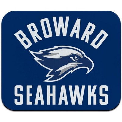 Broward College Seahawks Logo Low Profile Thin Mouse Pad